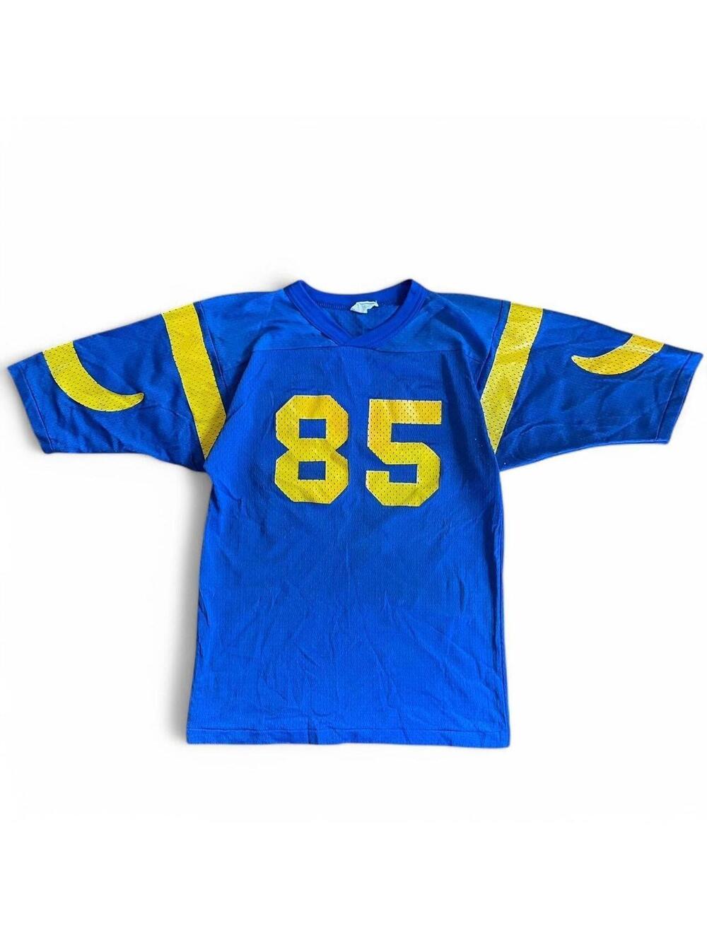 VTG 80’s LA Rams NFL Bike Football Jersey Men's S Blue